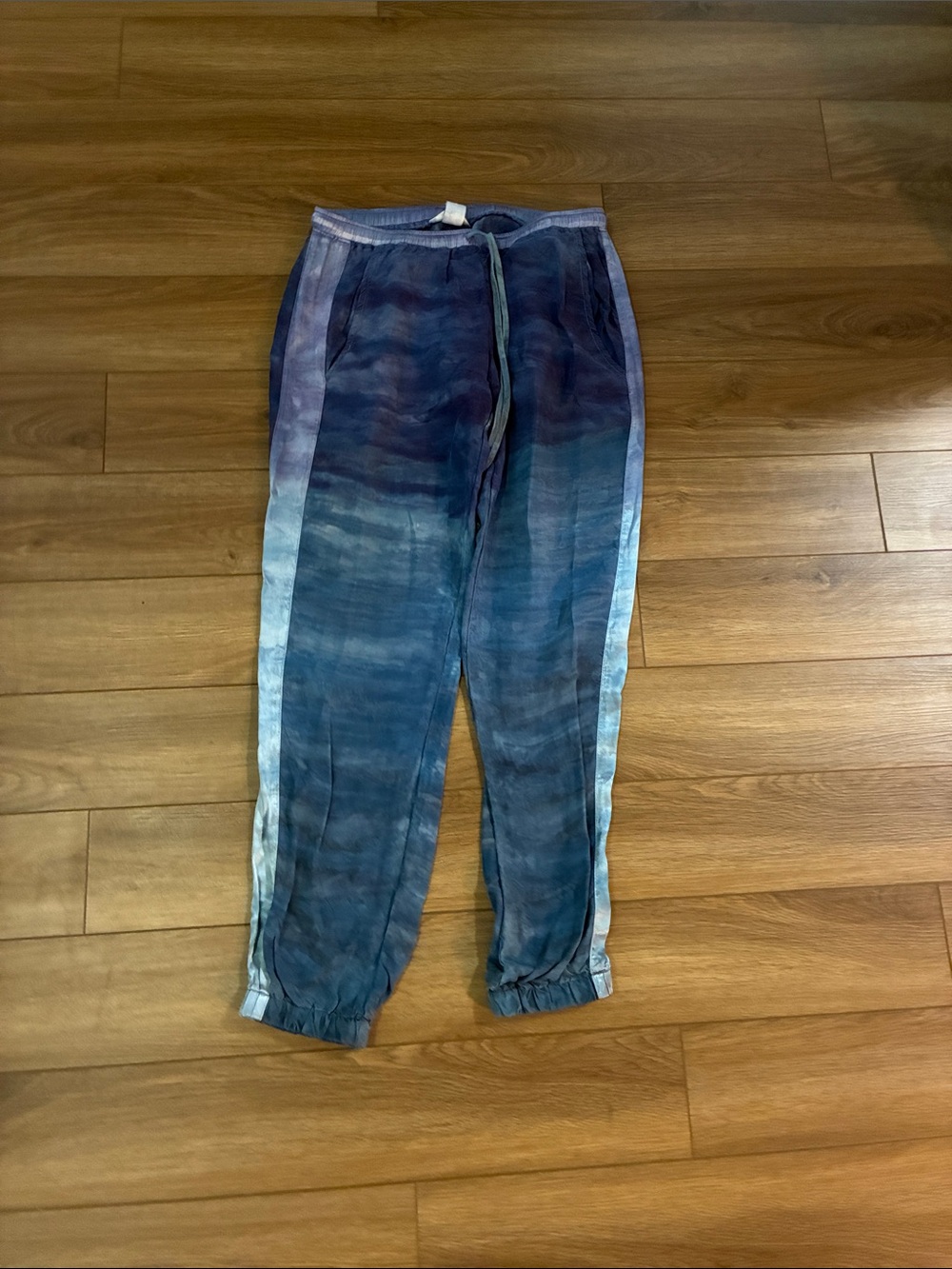 Hard Tail Blue Tie-Dye Ankle Jogger Pants